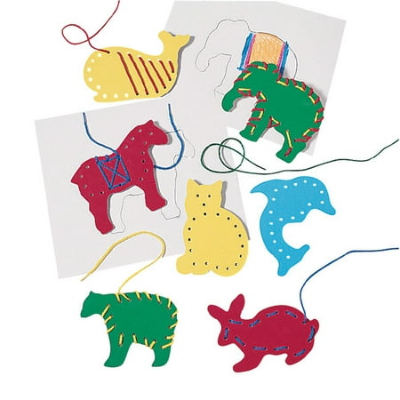 LAURI LACING & TRACING ANIMALS 7PK AGES 3-7