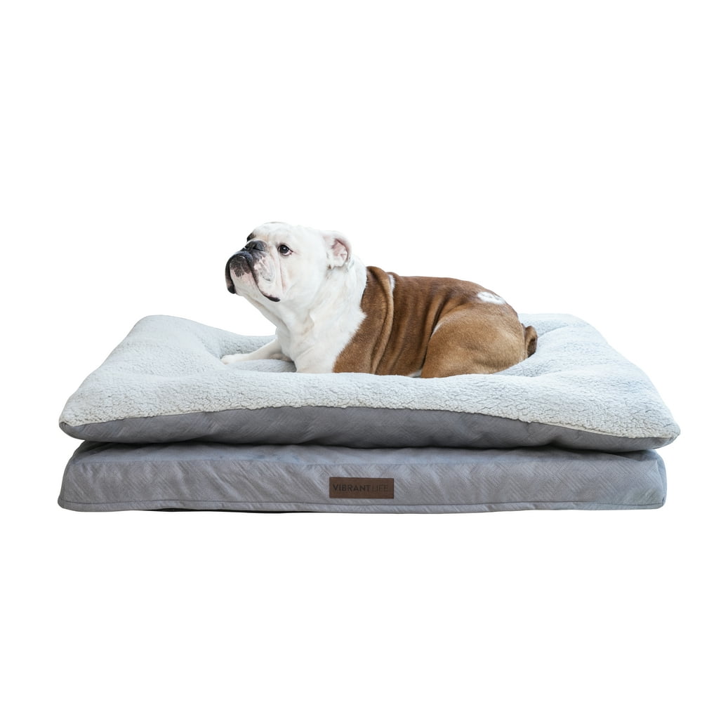 Vibrant Life Quilted Orthopedic Pillow Top Pet Bed, XLarge, Gray