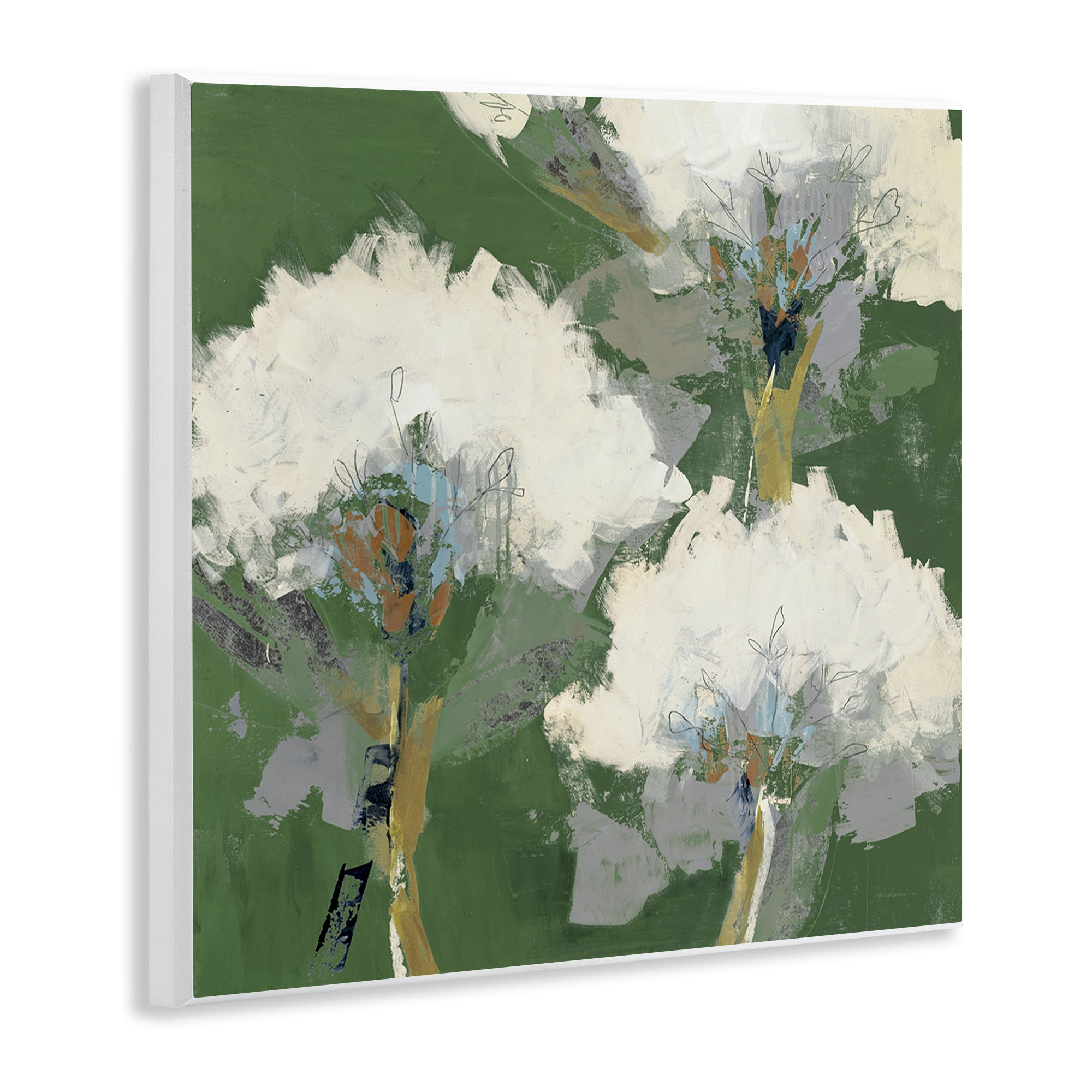 Stupell Industries Abstract Flower Buds Plants & Flowers Painting Unframed Art Print Wall Art, 12 x 12