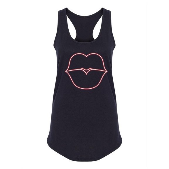 Retro Neon Lips Design Tank Women -Image by Shutterstock, Female x-Large