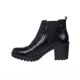 thumbnail image 4 of Botines Mujer Negros Charol Con Texturas Tacón Ancho Casual negro 26 Capa De Ozono 020D1F, 4 of 6