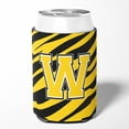 thumbnail image 2 of Letter W Initial Tiger Stripe - Black Gold  Can or Bottle Hugger, 2 of 5