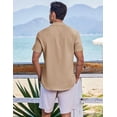 thumbnail image 4 of COOFANDY Short Sleeve Shirts for Men Casual Button Down Summer Shirts Textured Beach Wedding Shirt, 4 of 6