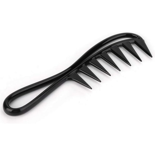 Peine de dientes anchos, 2Pcs Salon Wide Teeth Shark Comb Peine profesional de plástico de tiburón Peine De PeluqueríA De Pelo Rizado Masaje para La Herramienta De Peinado