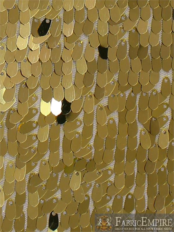 SOLD BTY DROP SEQUIN FABRIC-Light Gold SPARKLE/SHINY/DROP 