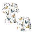 thumbnail image 5 of Picia Farm Roosters Pajamas Sets for Women Soft Short-Sleeved Pjs with Lounge Shorts Two Piece Sleepwear-X-Large, 5 of 9
