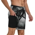 thumbnail image 3 of Fotbe Running Horse Men’s Swim Trunks Quick Dry Swim Shorts Board Shorts with Mesh Lining-Small, 3 of 9