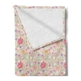 thumbnail image 2 of Botany Soft Flannel Fleece Throw Blanket, Delicate Spring Garden with Blossoming Wildflowers and Peonies Romantic Concept, Cozy Plush for Indoor and Outdoor Use, 50" x 60", Multicolor, by Ambesonne, 2 of 5