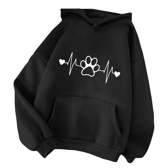 Elvqul Womens Hoodies Pullover Plus Size Fleece Sweatshirts Women Black Tops Casual Long Sleeve Sweater