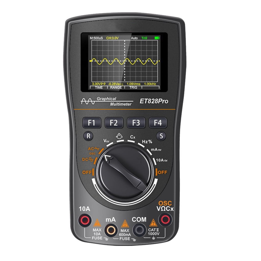 Professional ET828Pro Double Function Oscilloscope and Multimeter 320x240 Display with Data Storage for Engineers