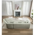thumbnail image 6 of ARCTICSCORPION Boucle L Shape Modern Upholstered 4 Seater Sofa with Pillows, Green, 6 of 9