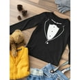 thumbnail image 4 of Tstars Boys Unisex Halloween Party Shirt Tuxedo with Black Bow Tie Funny Humor Trick or Treat Shirt for Boy Toddler Kids Long Sleeve Graphic T Shirt, 4 of 5