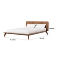 thumbnail image 5 of Stacy King Size Bed w Panel Headboard-Angled Legs-Walnut Brown Wood, 5 of 5