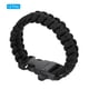 thumbnail image 3 of Pulseras de paracord de supervivencia Uxcell, paquete de 2, pulsera trenzada de paracord, negra, 3 of 5