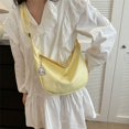 thumbnail image 3 of Bolso de hombro de lona de gran capacidad para mujer, bolso cruzado informal de moda simple de color sólido para primavera y verano, 3 of 6