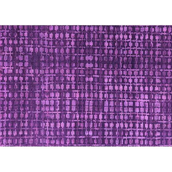 Ahgly Company Indoor Rectangle Abstract Purple Modern Area Rugs, 4' x 6'