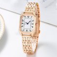 thumbnail image 2 of Reloj de escala romana Digital elegante para mujer nuevo reloj rectangular correa de acero aleado reloj para mujer, 2 of 3