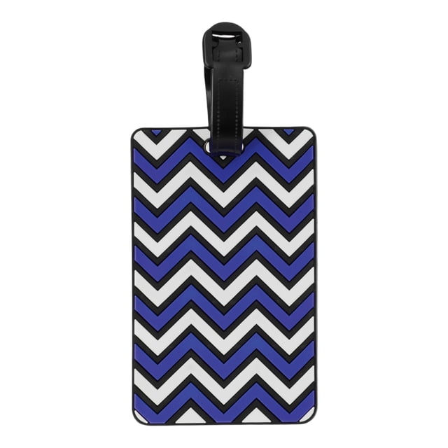 Etiquetas de equipaje de patrón de ola 1 Pc para viajar azul