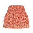 thumbnail image 4 of Xixinqiwan Women's Plus Size Skirt,Women's Mini Skirt Mini Skirt Pleated Ruffle Printed Fashion Floral Skirts Half Skirts for Beach Wear, 4 of 6