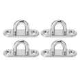 thumbnail image 2 of Staple Hook Eye ,4Pcs Staple Ring Hook Stainless Steel Rugged 800LB High Strength Pad Eye Plate U Hook Compatible with Marine Yacht RV, 2 of 7