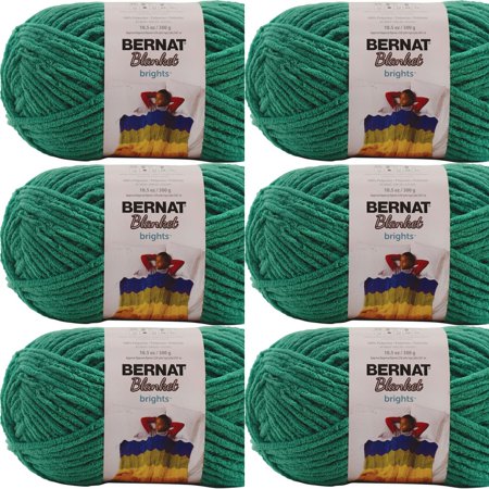 Spinrite Bernat Blanket Brights Big Ball Yarn - Go Go Green, 1 Pack of 6 Piece