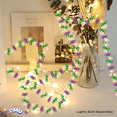 thumbnail image 2 of PMU 25 Ft Mardi Gras Garland – Shiny Tinsel Wire Garland for Mardi Gras, Halloween, Fall Festivals, Weddings & Birthdays, Comedy & Tragedy Ornament for Festive Home Decoration, 2 of 6