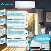 Daikin 9000 BTU 18 SEER2 R32 Entra Series Ductless Air Conditioner Heat Pump with 15 ft. Pre-Flared Installation Kit and Bracket - R32