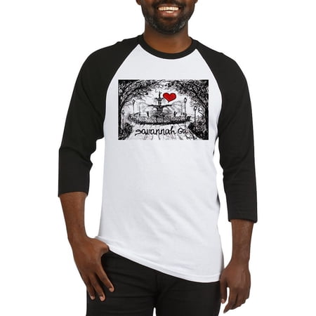 CafePress - I Love Savannah Ga Baseball Jersey - Cotton Baseball Jersey, 3/4 Raglan Sleeve Shirt