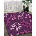 thumbnail image 3 of Ahgly Company Machine Washable Indoor Square Transitional Orchid Purple Area Rugs, 3' Square, 3 of 7