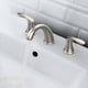 thumbnail image 3 of Widespread brushed nickel bathroom faucet - 3 hole set con stainless steel pop up drain y lead free hose (2 pack), 3 of 6