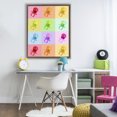 thumbnail image 3 of Stupell Industries Eclectic Candy Gem Pop Grid Brown Floating Frame Canvas Art, 25 x 31, by LISH Creative, 3 of 8