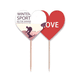 thumbnail image 1 of Deporte de invierno SKI polos patron Palillos de dientes bandera etiqueta de amor selección de pastelitos, 1 of 4
