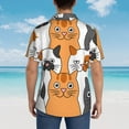 thumbnail image 6 of Bixox Men's Hawaiian Shirts Men's Funny Cats Print Short-Sleeve Shirt-Small, 6 of 8