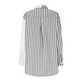 thumbnail image 5 of CEHVOM Blouse à Manches Longues en Satin à Rayures Col en V pour Femmes en Liquidation, 5 of 5