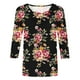 thumbnail image 4 of Fiudx Ropa de Mujer Blusa Holgada con Estampado de Pascua y Cuello Redondo Retro de Manga Tres Cuartos a La Moda para Mujer, 4 of 4