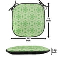 thumbnail image 3 of Abstract Chair Seating Cushion, Simplistic Monochrome Design Continuous Pattern with Geometric Shapes, Soft Seat Pads for Office with Anti-slip Backing, 16"x16", Pale Green Lime Green, by Ambesonne, 3 of 3