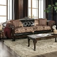 thumbnail image 2 of Furniture of Eli Faux Leather Tufted Sofa in Burgundy and Dark Brown, 2 of 8