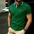 thumbnail image 4 of Homeyce Golf Polo Shirts for Men Collared Short Sleeve Shirts Button Casual Basic Lightweight Polo Sweater Solid Color Golf Shirts,Green 3XL, 4 of 4