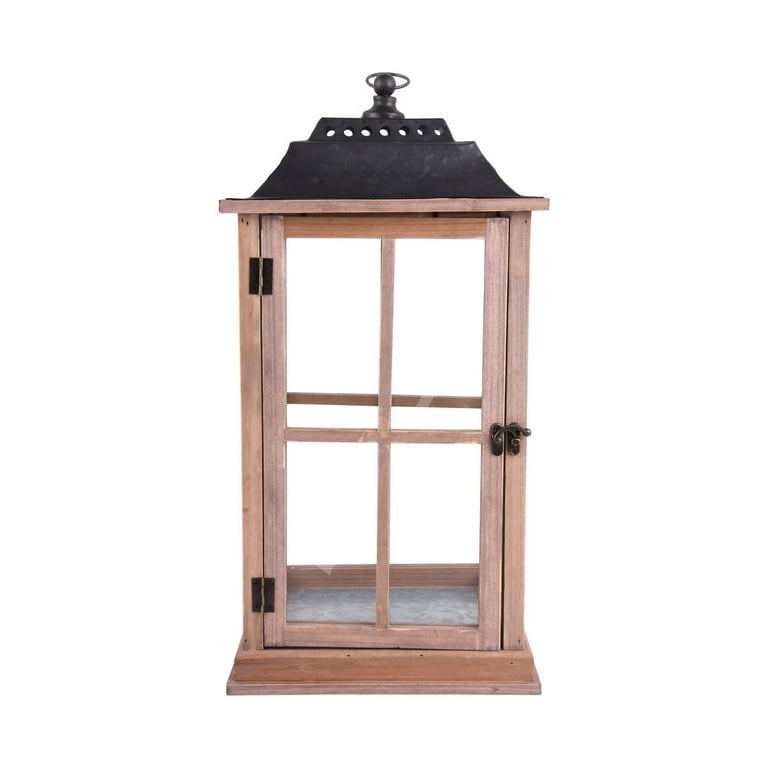 Large Rustic Wood Candle Lantern Large Rustic Wood Candle Lantern