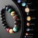 thumbnail image 3 of Nvzi Pulsera ajustable de cuentas de piedra natural con temática de ocho planetas del sistema solar Unquie, 3 of 4