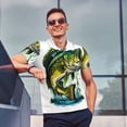 thumbnail image 4 of Sikiie Big bass fish Print Men's Short-sleeved POLO Shirts, Button-down Shirts and T-shirts are Suitable for Vacation, Leisure and Business-Small, 4 of 6