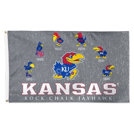 WinCraft Kansas Jayhawks Single-Sided College Vault Team Deluxe Flag