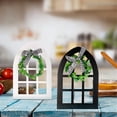 thumbnail image 3 of 2Pcs Wooden Farmhouse Window Tiered Tray Decoration Black&White Plaid Rustic Farmhouse Decor Cathedral Arch Window Sign Shelf Spring Summer Stand Display Photo Prop, 3 of 4