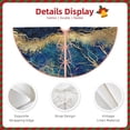 thumbnail image 5 of Bingfone Christmas Tree Skirt Mat Christmas Decoration Interior 48"-Blue Marble, 5 of 8