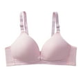 thumbnail image 2 of Maternity Nursing Bras for Breastfeeding, Pregnancy Deep V Neck Wireless Bra Pink 42, 2 of 6
