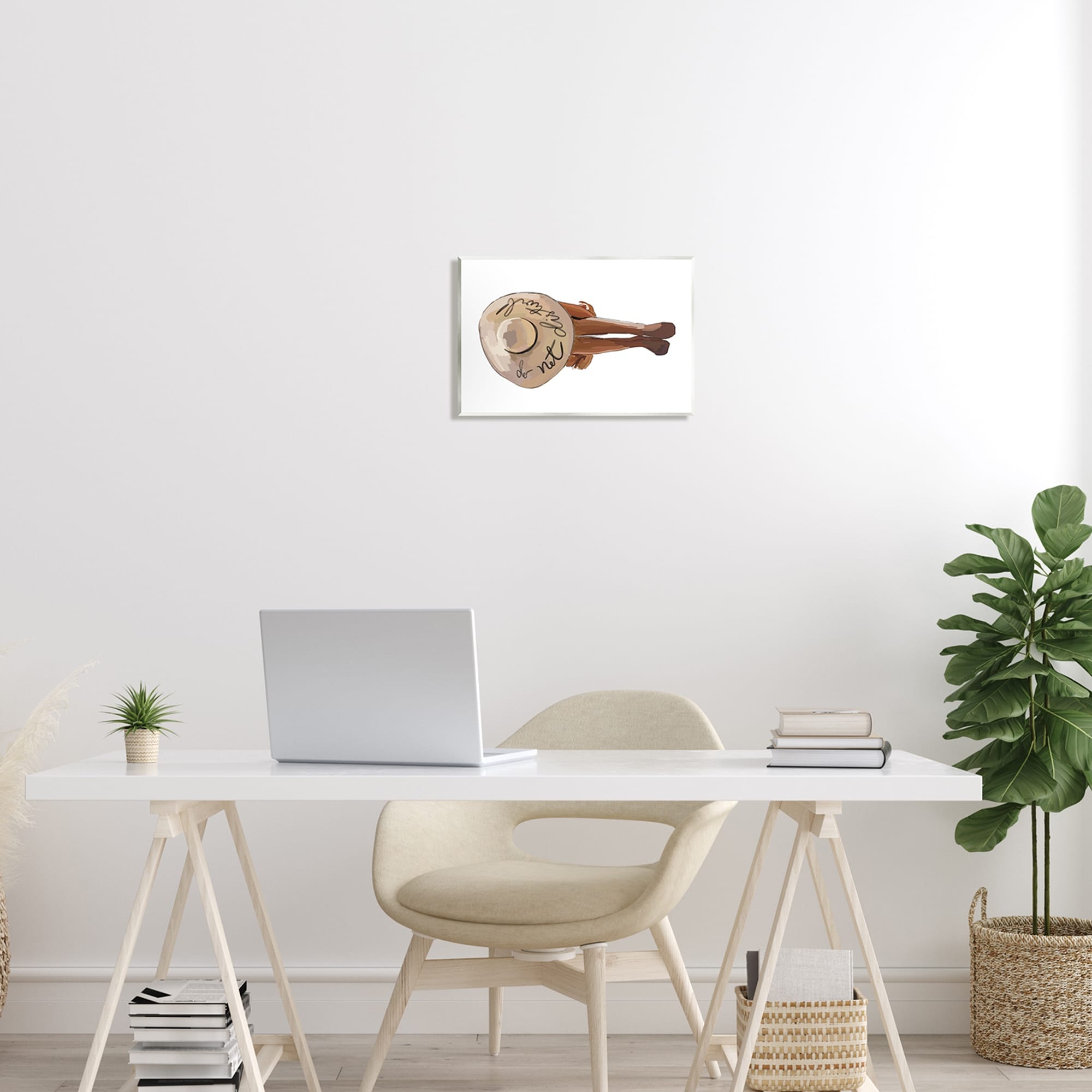 Stupell Industries Do Not Disturb Beach Woman Relaxing Sun Hat Graphic Art Unframed Art Print Wall Art, Design by Amelia Noyes
