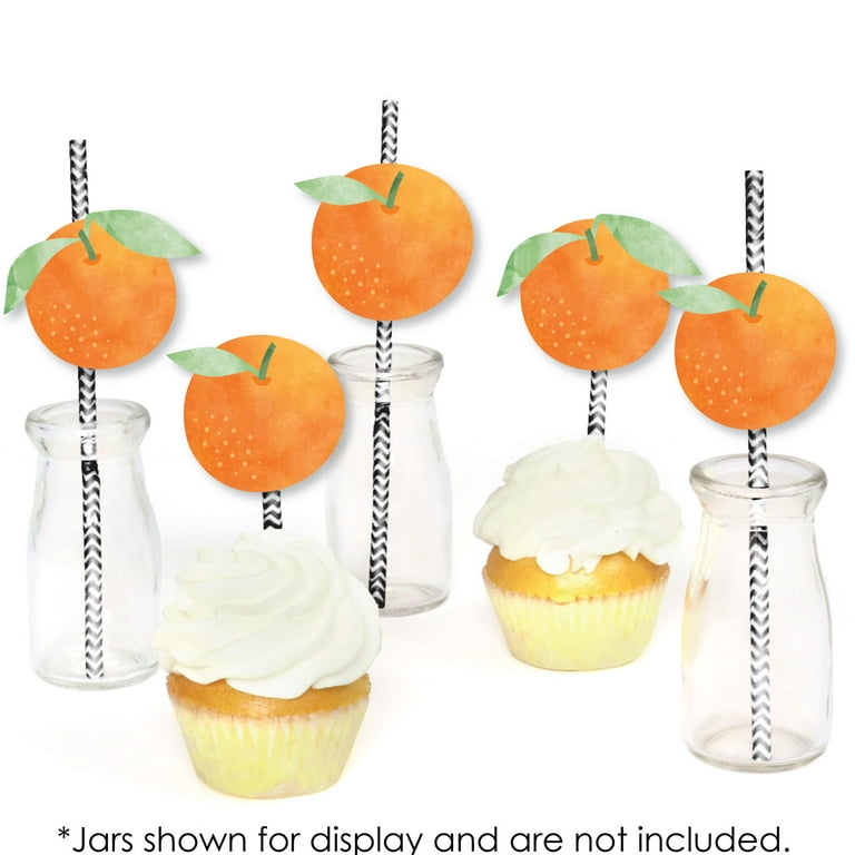 Big Dot Of Happiness Little Clementine - Paper Straw Decor