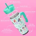 thumbnail image 3 of Vaso para Beber SANDJEST con Diseño de Sirena, Taza Térmica para Niños, 591 ml, 3 of 7