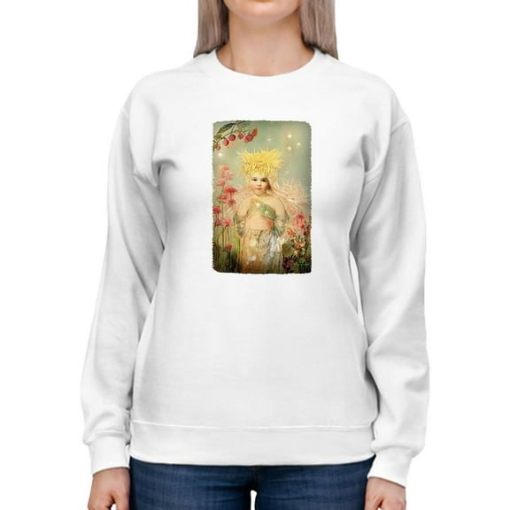 Pastell Field Of Dreams Sweatshirt Womens -Charlotte Bird Designs, Female Casual Fit