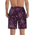 thumbnail image 3 of Kdxio Snowflakes and Hearts Pattern Mens Casual Shorts - Drawstring Summer Beach Sports Shorts for Men, 3 of 9